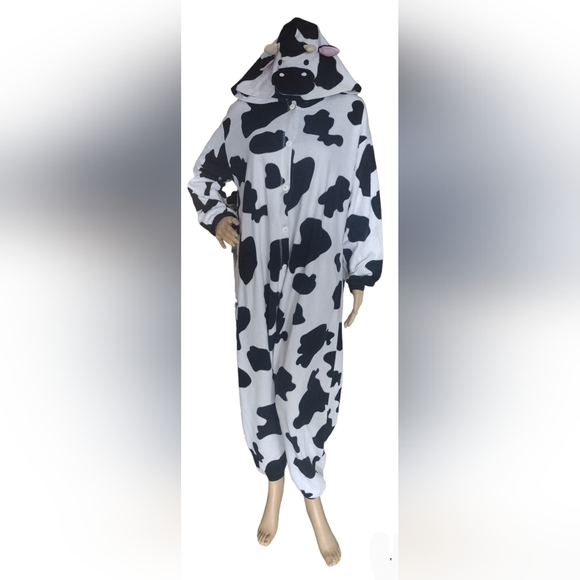 BOGO: Cow print Adult Onsie - Picture 1 of 5